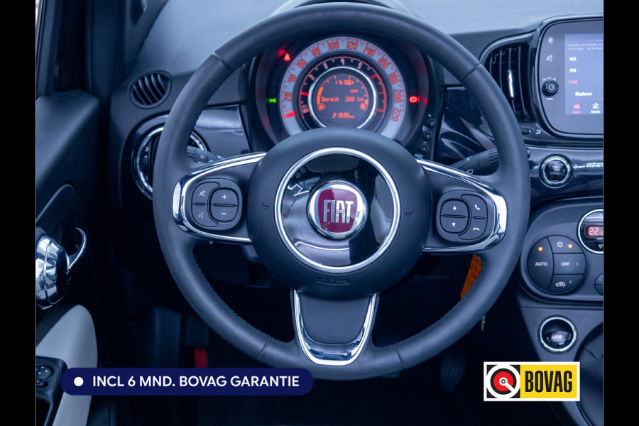 Fiat 500C Cabriolet 1.0 Hybrid Dolcevita Cruise control | Apple Carplay | Zomer en winterbanden Mistlampen voor, DAB, 15" lichtmetalen velgen, Climate control