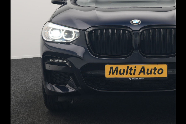 BMW X3 xDrive30e M Sport Plug In Hybrid 293pk Dealer O.H. PHEV | Panodak | Sfeerverlichting | Lederen Sportstoelen Memory & Verwarmd | Stuur Verwarmd | Apple Carplay | Keyless | Cruise Control | Navigatie | DAB | 19"L.M |