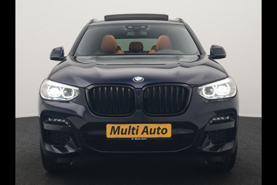 BMW X3 xDrive30e M Sport Plug In Hybrid 293pk Dealer O.H. PHEV | Panodak | Sfeerverlichting | Lederen Sportstoelen Memory & Verwarmd | Stuur Verwarmd | Apple Carplay | Keyless | Cruise Control | Navigatie | DAB | 19"L.M |