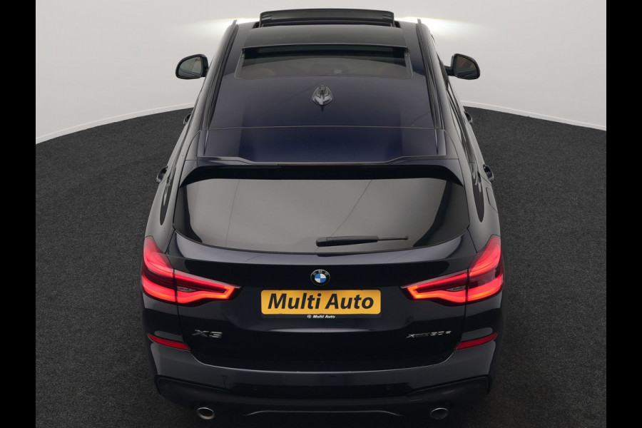 BMW X3 xDrive30e M Sport Plug In Hybrid 293pk Dealer O.H. PHEV | Panodak | Sfeerverlichting | Lederen Sportstoelen Memory & Verwarmd | Stuur Verwarmd | Apple Carplay | Keyless | Cruise Control | Navigatie | DAB | 19"L.M |