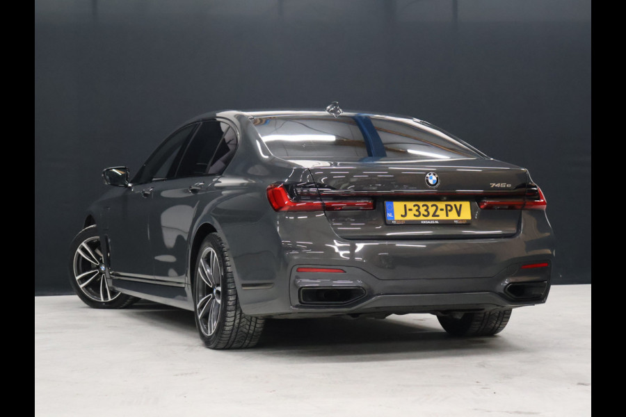 BMW 7 Serie 745e High Executive M Sport *WEEKAANBIEDING* [SCHUIFKANTELDAK, HARMAN/KARDON, APPLE CARPLAY, ANDROID, ELEKTRISCH VERSTELBARE STOELEN V+A, STOELMASSAGE V+A, LUCHTVERING, 360 CAMERA, HEAD-UP, STUURVERWARMING, STOELVERWARM