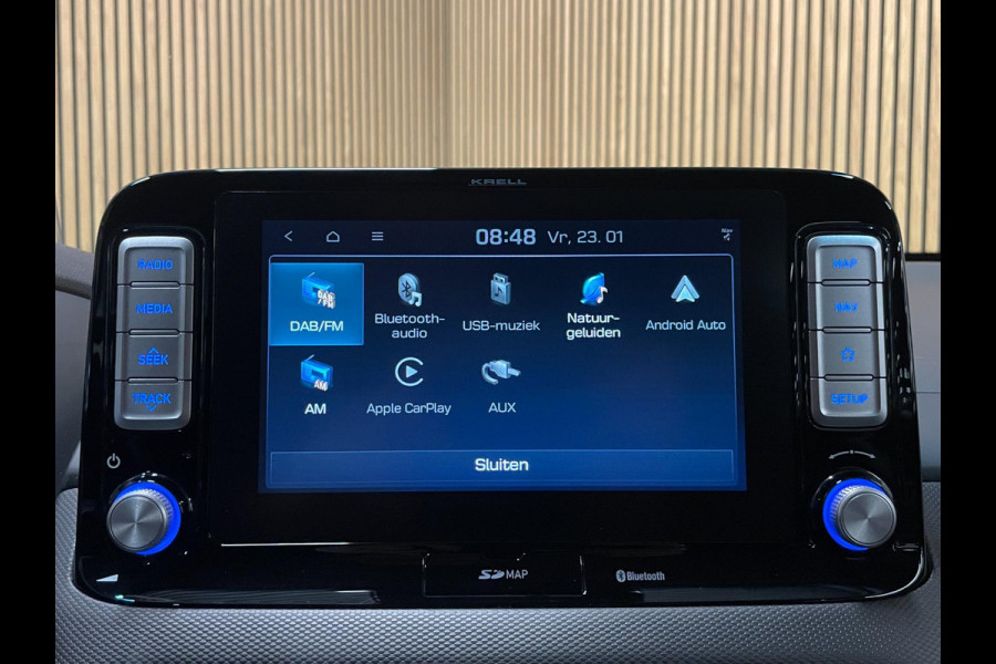 Hyundai Kona EV Premium 64 kWh|GROTE ACCU|100% SOH|HEAD-UP|KRELL|LEDER|ACC|STUURVERW|STOELVERW+VENT.|CAMERA|CARPLAY|ORG.NL|NAP|