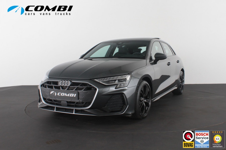 Audi A3 Sportback 30 TFSI S line edition Pano.schuif/Daytona Gray/Optiek Zwart plus pakket/18 inch RS/Camera...