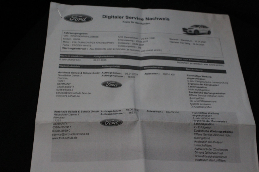 Ford Kuga 2.5 PHEV ST-Line X 225pk > Winterpakket/Trekhaak/all season/Frozen White/Plug-in hybride