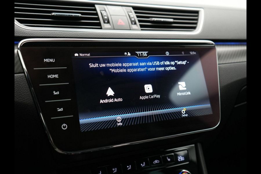 Škoda Superb Combi 1.4 TSI iV Sportline Business Plug In Hybrid 218pk Dealer O.H. PHEV | Trekhaak Af Fabriek | Panodak | Adaptive Cruise | 360 Camera | Alcantara Sportstoelen Memory & Verwarmd | Apple Carplay | Keyless | Blis | Virtual | Navigatie | DAB |