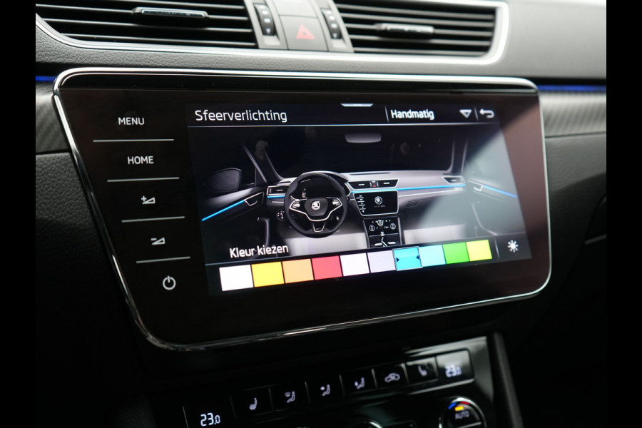 Škoda Superb Combi 1.4 TSI iV Sportline Business Plug In Hybrid 218pk Dealer O.H. PHEV | Trekhaak Af Fabriek | Panodak | Adaptive Cruise | 360 Camera | Alcantara Sportstoelen Memory & Verwarmd | Apple Carplay | Keyless | Blis | Virtual | Navigatie | DAB |