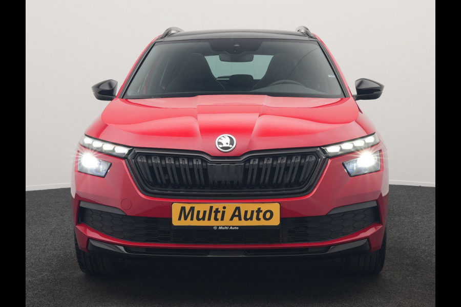 Škoda Kamiq 1.0 TSI Monte Carlo 116pk DSG Dealer O.H. | Panodak | Apple Carplay | RS Sportstoelen Verwarmd | LED Koplampen | Cruise Control | DAB | 18"L.M |