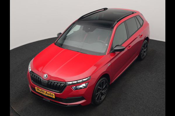 Škoda Kamiq 1.0 TSI Monte Carlo 116pk DSG Dealer O.H. | Panodak | Apple Carplay | RS Sportstoelen Verwarmd | LED Koplampen | Cruise Control | DAB | 18"L.M |