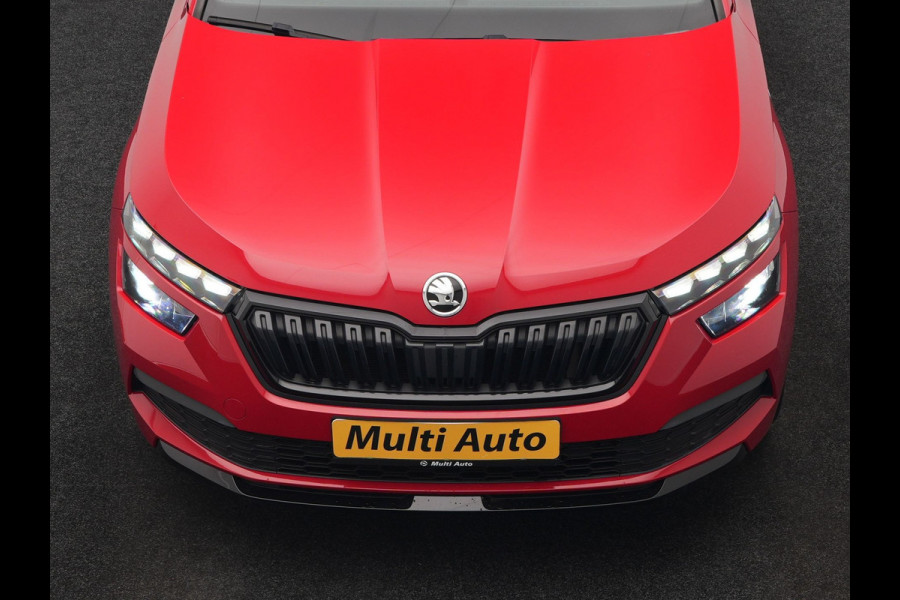 Škoda Kamiq 1.0 TSI Monte Carlo 116pk DSG Dealer O.H. | Panodak | Apple Carplay | RS Sportstoelen Verwarmd | LED Koplampen | Cruise Control | DAB | 18"L.M |