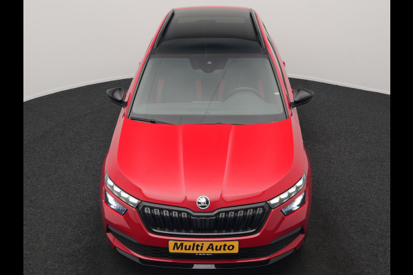 Škoda Kamiq 1.0 TSI Monte Carlo 116pk DSG Dealer O.H. | Panodak | Apple Carplay | RS Sportstoelen Verwarmd | LED Koplampen | Cruise Control | DAB | 18"L.M |