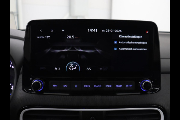 Hyundai Kona 1.6 GDI HEV Premium | Leder | Stoelventilatie | Adaptive cruise | Head-Up | Carplay | Camera | Achterbankverwarming | Navigatie | Keyless | Climate control