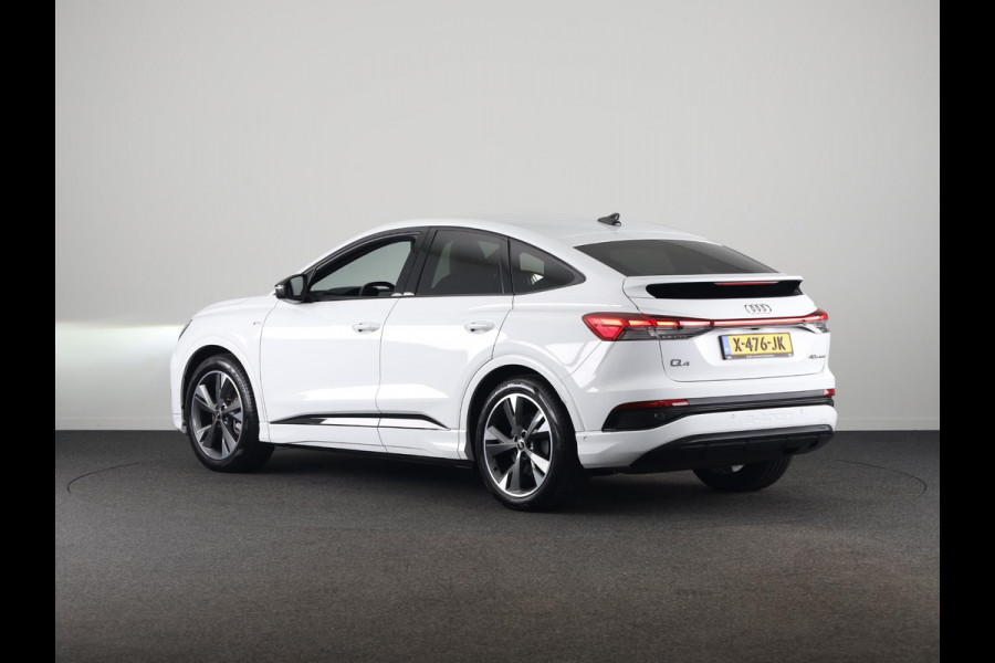 Audi Q4 Sportback e-tron 40 S edition 77 kWh 204 pk | SoH 98% | Navigatie | Parkeersensoren (Park assist) | Achteruitrijcamera | Stoelverwarming | S-Line |