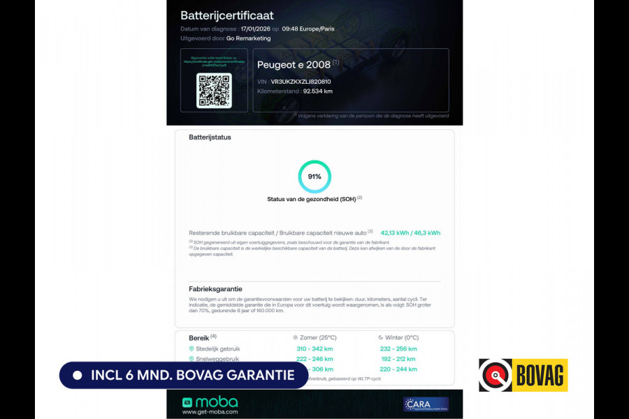 Peugeot e-2008 EV Allure 50 kWh | Panoramadak | Navigatie | Stoelverwarming | Adap. Cruise | All season banden, Camera, 18" LMV