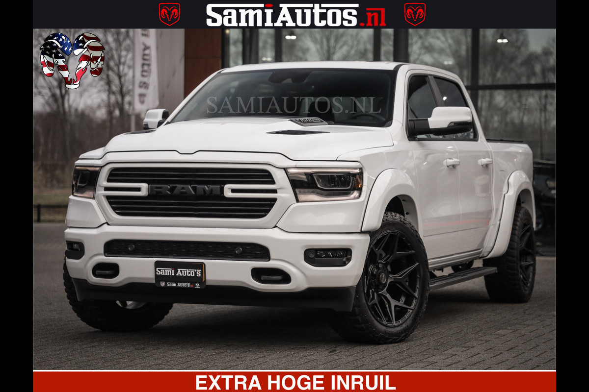 Dodge Ram LARAMIE SPORT | V8 5.7 402PK | Krachtige Hemi | Panorama Dak | 12' Scherm | LPG | Comfortabele Dubbele Cabine met Royale 5 Zitplaatsen | NIEUW EN BPM vrij | Nu Leverbaar uit Voorraad | Nr 2528 - 1276 |