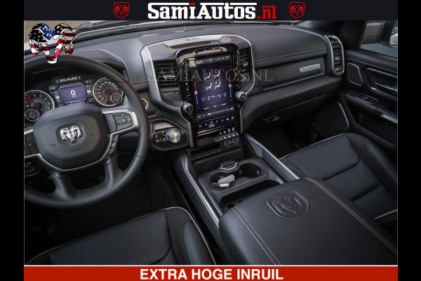 Dodge Ram LARAMIE SPORT | V8 5.7 402PK | Krachtige Hemi | Panorama Dak | 12' Scherm | LPG | Comfortabele Dubbele Cabine met Royale 5 Zitplaatsen | NIEUW EN BPM vrij | Nu Leverbaar uit Voorraad | Nr 2528 - 1276 |
