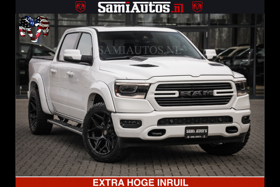 Dodge Ram LARAMIE SPORT | V8 5.7 402PK | Krachtige Hemi | Panorama Dak | 12' Scherm | LPG | Comfortabele Dubbele Cabine met Royale 5 Zitplaatsen | NIEUW EN BPM vrij | Nu Leverbaar uit Voorraad | Nr 2528 - 1276 |