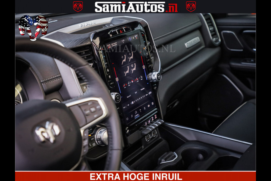 Dodge Ram LARAMIE SPORT | V8 5.7 402PK | Krachtige Hemi | Panorama Dak | 12' Scherm | LPG | Comfortabele Dubbele Cabine met Royale 5 Zitplaatsen | NIEUW EN BPM vrij | Nu Leverbaar uit Voorraad | Nr 2528 - 1276 |