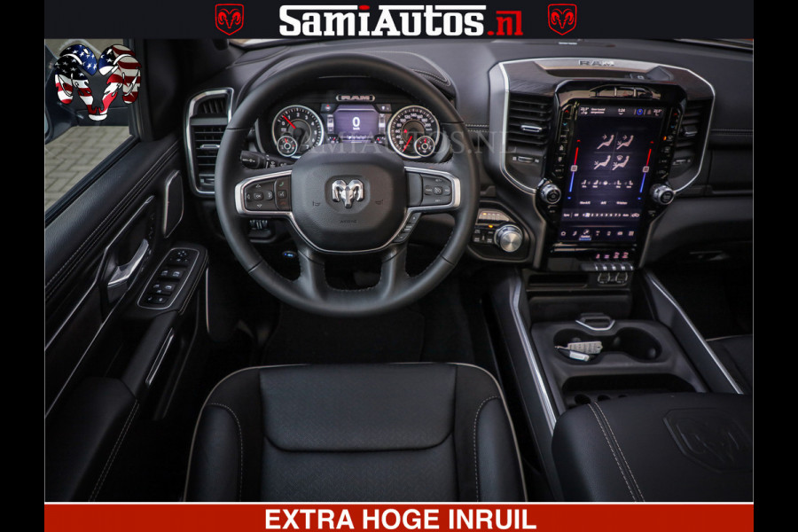 Dodge Ram LARAMIE SPORT | V8 5.7 402PK | Krachtige Hemi | Panorama Dak | 12' Scherm | LPG | Comfortabele Dubbele Cabine met Royale 5 Zitplaatsen | NIEUW EN BPM vrij | Nu Leverbaar uit Voorraad | Nr 2528 - 1276 |