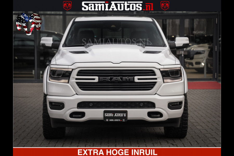 Dodge Ram LARAMIE SPORT | V8 5.7 402PK | Krachtige Hemi | Panorama Dak | 12' Scherm | LPG | Comfortabele Dubbele Cabine met Royale 5 Zitplaatsen | NIEUW EN BPM vrij | Nu Leverbaar uit Voorraad | Nr 2528 - 1276 |