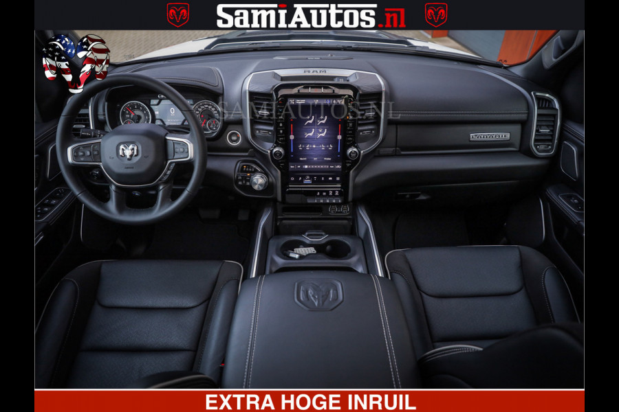 Dodge Ram LARAMIE SPORT | V8 5.7 402PK | Krachtige Hemi | Panorama Dak | 12' Scherm | LPG | Comfortabele Dubbele Cabine met Royale 5 Zitplaatsen | NIEUW EN BPM vrij | Nu Leverbaar uit Voorraad | Nr 2528 - 1276 |