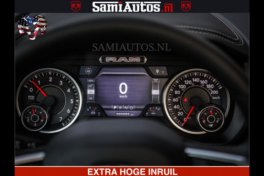 Dodge Ram LARAMIE SPORT | V8 5.7 402PK | Krachtige Hemi | Panorama Dak | 12' Scherm | LPG | Comfortabele Dubbele Cabine met Royale 5 Zitplaatsen | NIEUW EN BPM vrij | Nu Leverbaar uit Voorraad | Nr 2528 - 1276 |