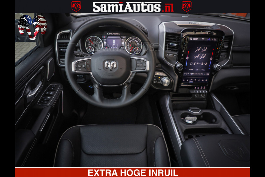 Dodge Ram LARAMIE SPORT | V8 5.7 402PK | Krachtige Hemi | Panorama Dak | 12' Scherm | LPG | Comfortabele Dubbele Cabine met Royale 5 Zitplaatsen | NIEUW EN BPM vrij | Nu Leverbaar uit Voorraad | Nr 2528 - 1276 |
