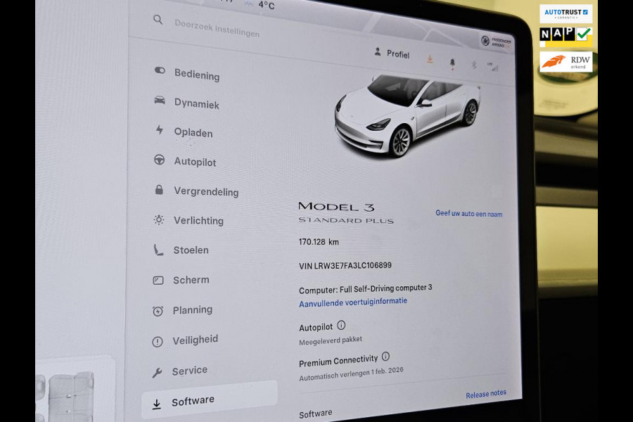 Tesla Model 3 Standard RWD Plus 60 kWh SOH 89%