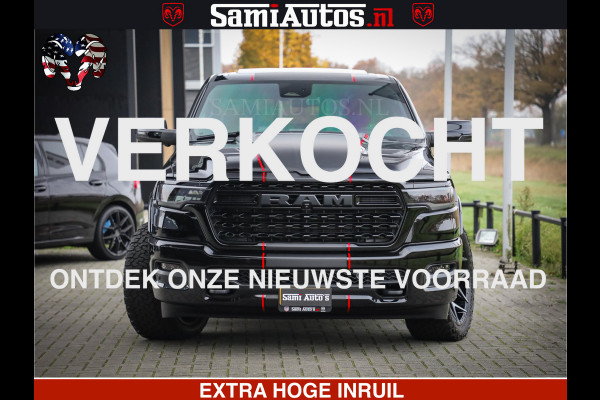 Dodge Ram 1500 Limited Night High Output 540HP 706Nm | Massage + Full Option | De Meest Luxe en Volle Pick-Up in zijn Klasse | Comfortabele Dubbele Cabine met Royale 5 Zitplaatsen | BPM vrij | Nu Leverbaar uit Voorraad | Voorraad Nr 2324 - 5142