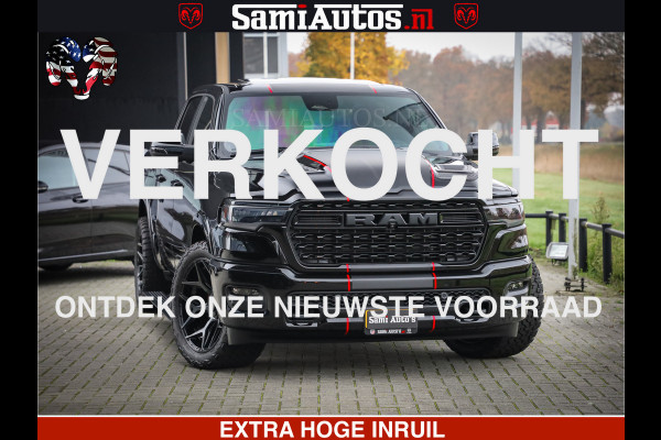 Dodge Ram 1500 Limited Night High Output 540HP 706Nm | Massage + Full Option | De Meest Luxe en Volle Pick-Up in zijn Klasse | Comfortabele Dubbele Cabine met Royale 5 Zitplaatsen | BPM vrij | Nu Leverbaar uit Voorraad | Voorraad Nr 2324 - 5142