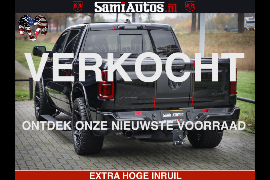 Dodge Ram 1500 Limited Night High Output 540HP 706Nm | Massage + Full Option | De Meest Luxe en Volle Pick-Up in zijn Klasse | Comfortabele Dubbele Cabine met Royale 5 Zitplaatsen | BPM vrij | Nu Leverbaar uit Voorraad | Voorraad Nr 2324 - 5142