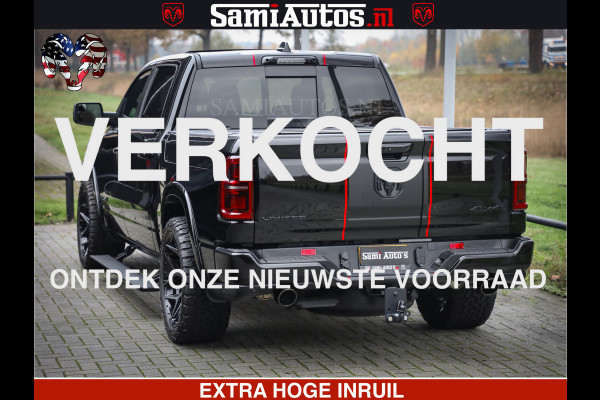 Dodge Ram 1500 Limited Night High Output 540HP 706Nm | Massage + Full Option | De Meest Luxe en Volle Pick-Up in zijn Klasse | Comfortabele Dubbele Cabine met Royale 5 Zitplaatsen | BPM vrij | Nu Leverbaar uit Voorraad | Voorraad Nr 2324 - 5142