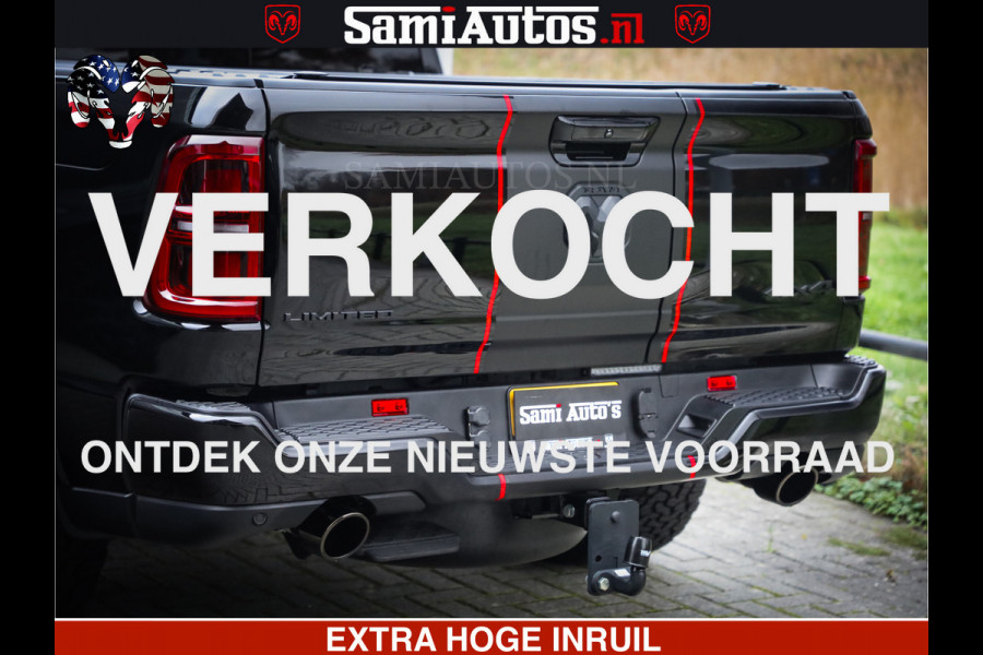 Dodge Ram 1500 Limited Night High Output 540HP 706Nm | Massage + Full Option | De Meest Luxe en Volle Pick-Up in zijn Klasse | Comfortabele Dubbele Cabine met Royale 5 Zitplaatsen | BPM vrij | Nu Leverbaar uit Voorraad | Voorraad Nr 2324 - 5142