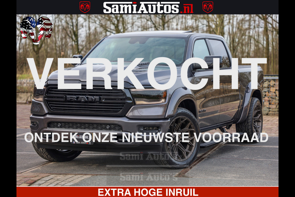 Dodge Ram 1500 Laramie Sport 5.7 V8 HEMI 402PK 4x4 | Panorama dak | 12' Scherm |Granite Crystal Metallic | Crew Cab | 5 Persoons | Dubbele Cabine | DC | VOORRAAD NR 2522 - 41248 |