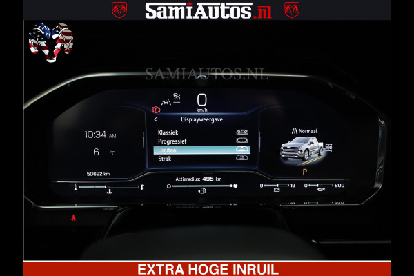 Chevrolet Silverado TWO-TONE COACHWORK | HUD | BLACK EDITION | BOM VOL | PICK UP DODGE RAM | DUBBELE CABINE DC | 5 PERSOONS | GRIJSKENTEKEN |