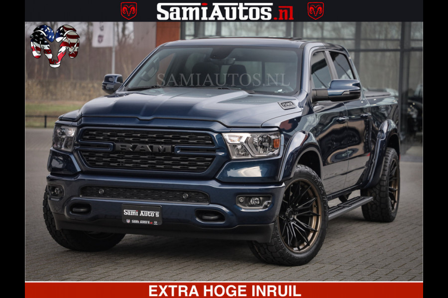 Dodge Ram SPORT | 5.7 V8 4x4 HEMI | PANORAMA DAK | GROOTSCHEM 12 INCH | LPG | Patriot Blue CREW CAB | DUBBELE CABINE | 5 PERSOONS | DC | VOORRAAD NR 2557 - 3328
