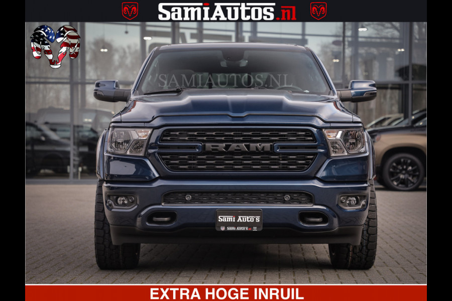 Dodge Ram SPORT | 5.7 V8 4x4 HEMI | PANORAMA DAK | GROOTSCHEM 12 INCH | LPG | Patriot Blue CREW CAB | DUBBELE CABINE | 5 PERSOONS | DC | VOORRAAD NR 2557 - 3328