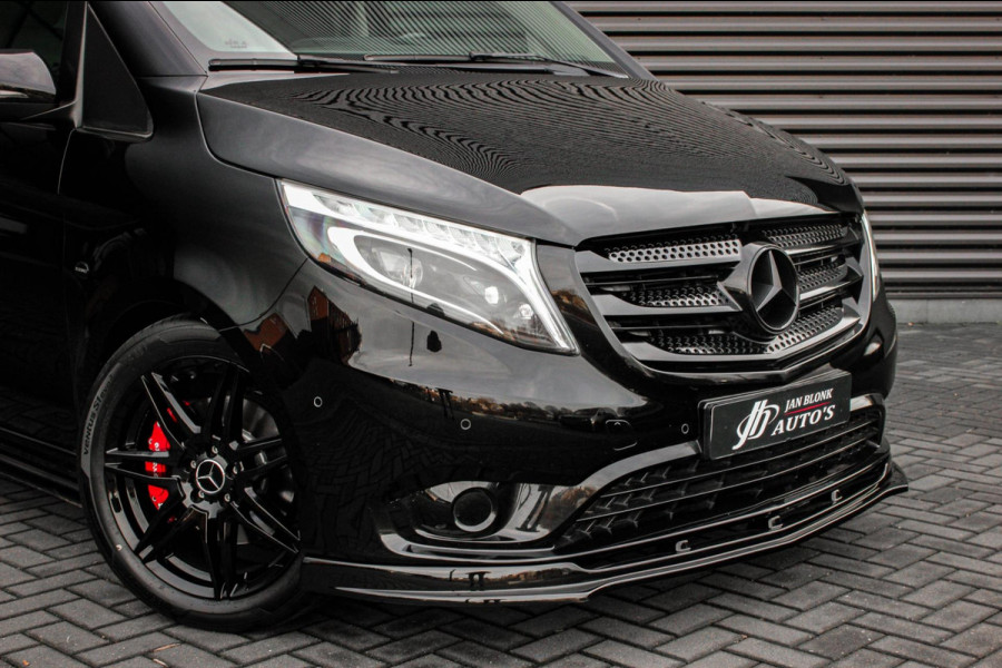 Mercedes-Benz Vito 190PK EXTRA LANG JB- EDITION FULL BLACK / AMG / SPOILER / VERLAGINGSVEREN / NAVIGATIE / SIDE- BARS / FULL / NAV