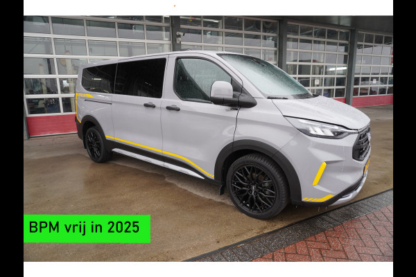 Ford Transit Custom 320L 2.0 TDCI 136PK L2H1 Trail DubbelCabine Schuifdeur L/R Nr. V090 | Airco | Adap | Navi| Camera | Blis |20 Inch Lm velgen DEMO