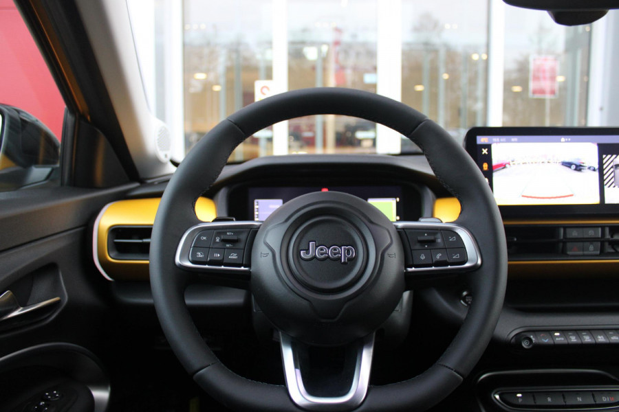 Jeep Avenger 1.2 110PK e-HYbrid SUMMIT | JBL PREMIUM AUDIO SYSTEEM | ACHTERUITRIJ CAMERA | STOEL VERWARMING | SFEERVERLICHTING | FULL LED KOPLAMPEN | 18" LICHTMETALEN VELGEN | DRAADLOZE TELEFOONLADER | DRAADLOZE APPLE CARPLAY/ANDROID AUTO | ADAPTIVE CRUISE CONTROL | PARKEERSENSOREN VOOR EN ACHTER | KEYLESS ENTRY/START | DODEHOEK DETECTIE | ELEKTRISCH BEDIENBARE ACHTERKLEP | VERWARMDE VOORRUIT | EXTRA GETINTE ACHTERRUITEN |