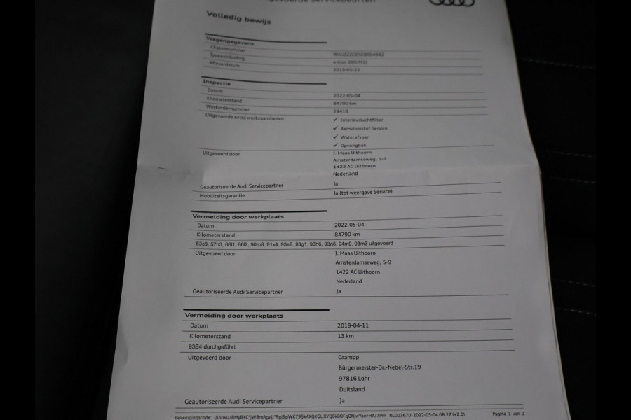 Audi e-tron 55 EDITION ONE + 360 CAMERA | B&O | LEDER | LUCHTVERING | PANORAMA | CAMERASPIEGELS | SFEERVERL.