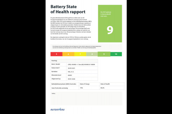 Opel Vivaro-e 75 kWh / L2H1 / 1e EIG. / SOH 9 / 100% ELEKTRISCH / 83.954 KM !! / AIRCO / CRUISE / NAVI / CARPLAY / CAMERA / 3-ZITS