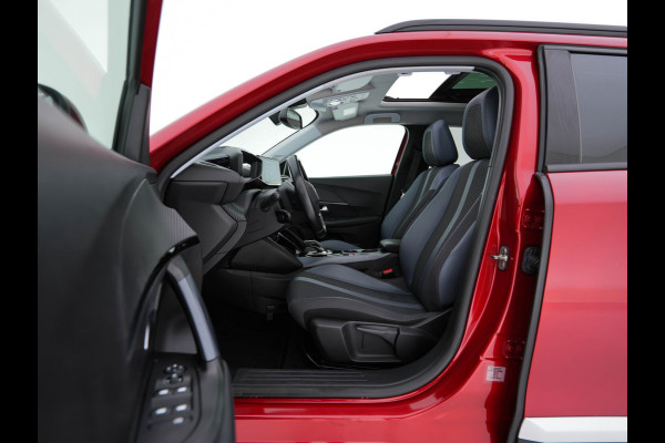 Peugeot e-2008 EV Allure 50 kWh [ 3-Fase ] {SOH-84%} (INCL-BTW) *PANO | LEATHER-FABRIC | FULL-LED | SPORT-SEATS | DIGI-COCKPIT | CAMERA | KEYLESS | PRIVACY-GLASS | DAB+ | NAVI-FULLMAP | ECC | CARPLAY | LANE-ASSIST | PDC | CRUISE | 17''ALU*