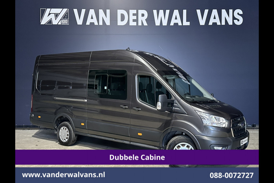 Ford Transit 2.0 TDCI 185pk L4H3 Dubbele Cabine Euro6 Airco | 6-Zits | Camera | Cruisecontrol Parkeersensoren, 2800kg trekvermogen