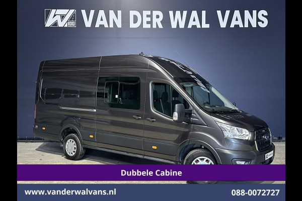 Ford Transit 2.0 TDCI 185pk L4H3 Dubbele Cabine Euro6 Airco | 6-Zits | Camera | Cruisecontrol Parkeersensoren, 2800kg trekvermogen