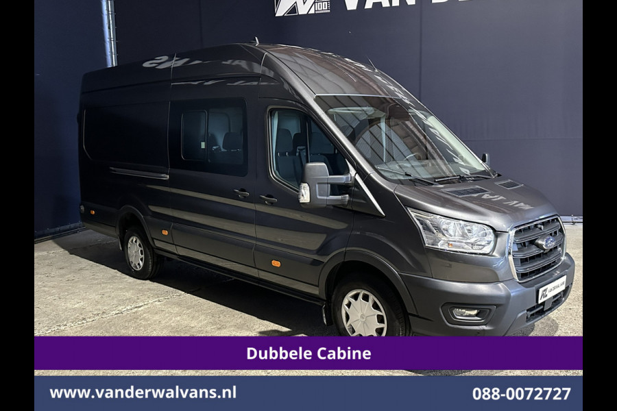 Ford Transit 2.0 TDCI 185pk L4H3 Dubbele Cabine Euro6 Airco | 6-Zits | Camera | Cruisecontrol Parkeersensoren, 2800kg trekvermogen