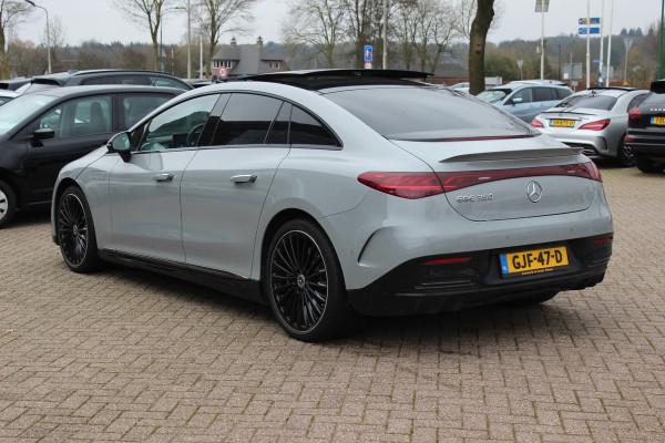Mercedes-Benz EQE 350 AMG Line 89 kWh / Panoramadak / Camera / Achterasbesturing / Head-up / Luxe Leder / Premium Plus-pakket / Stoelventilatie + Verwarming + Massage / Navigatie / Dodehoek / DAB / ACC