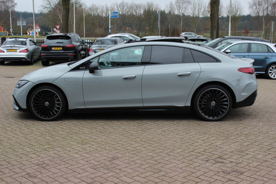 Mercedes-Benz EQE 350 AMG Line 89 kWh / Panoramadak / Camera / Achterasbesturing / Head-up / Luxe Leder / Premium Plus-pakket / Stoelventilatie + Verwarming + Massage / Navigatie / Dodehoek / DAB / ACC
