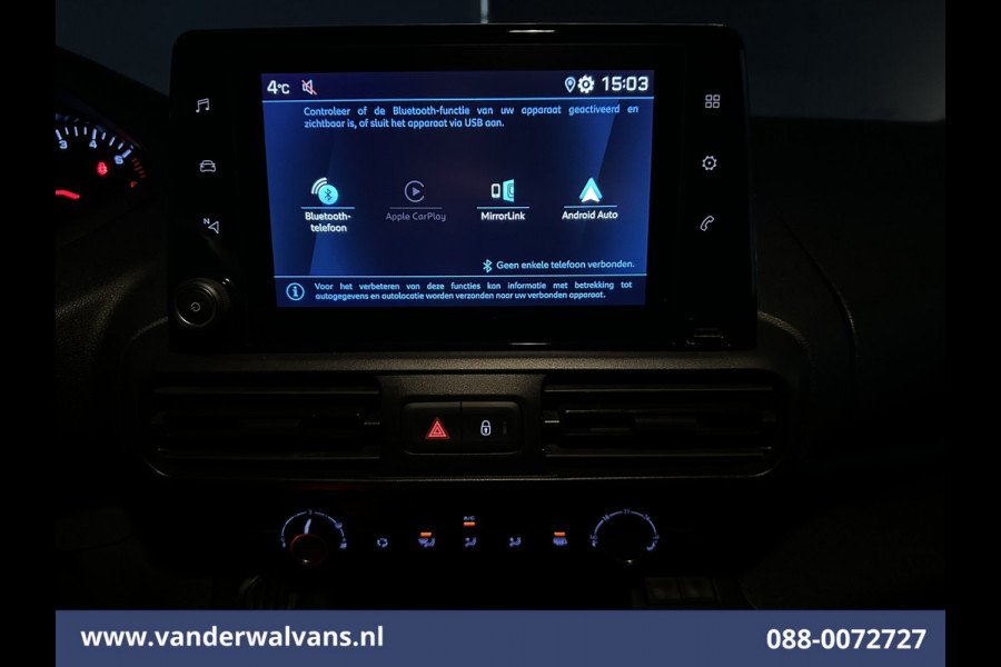 Peugeot Partner 1.5 BlueHDI 102pk L1H1 Euro6 Airco | Imperiaal | Apple Carplay | Cruisecontrol | 1500kg Trekhaak Android Auto