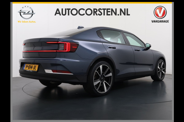 Polestar 2 Long Range 78kWh SOH 92% Leer Panoramadak Adap.Cruise Trekhaak Harman/Kardon®-Audio Memory Apple Carplay Android Auto Navi Ecc Stoel+Stuur+Achterbankverwarming Pdc Elek.Achterklep Lane Assist BLIS Road Sign Info 1e Eigenaar Origineel Nederlandse Auto
