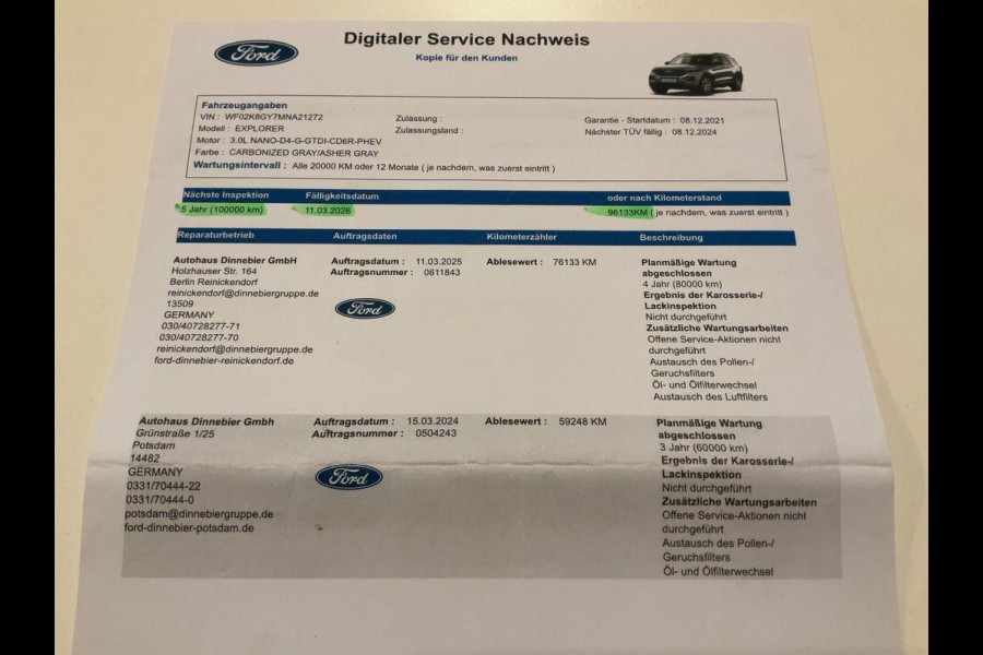 Ford Explorer 3.0 V6 EcoBoost PHEV ST-Line 456pk 7 pers | Panoramadak | Adaptieve Cruise | Stoelverwarming | Full Leder | B&O Audio | 360 graden Camera's | Dealer onderhouden